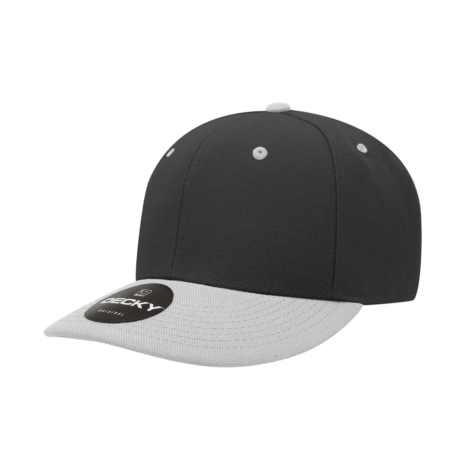 Decky 207 - Deluxe, Mid Pro Baseball Caps - 207: Black/Grey