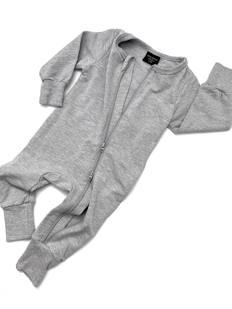 Little Bipsy 2 Way Zip Romper - Grey