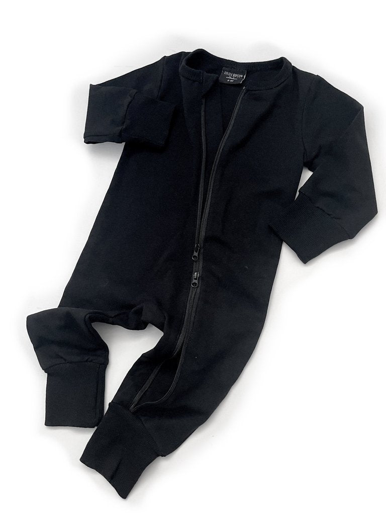 Little Bipsy 2 Way Zip Romper - Black