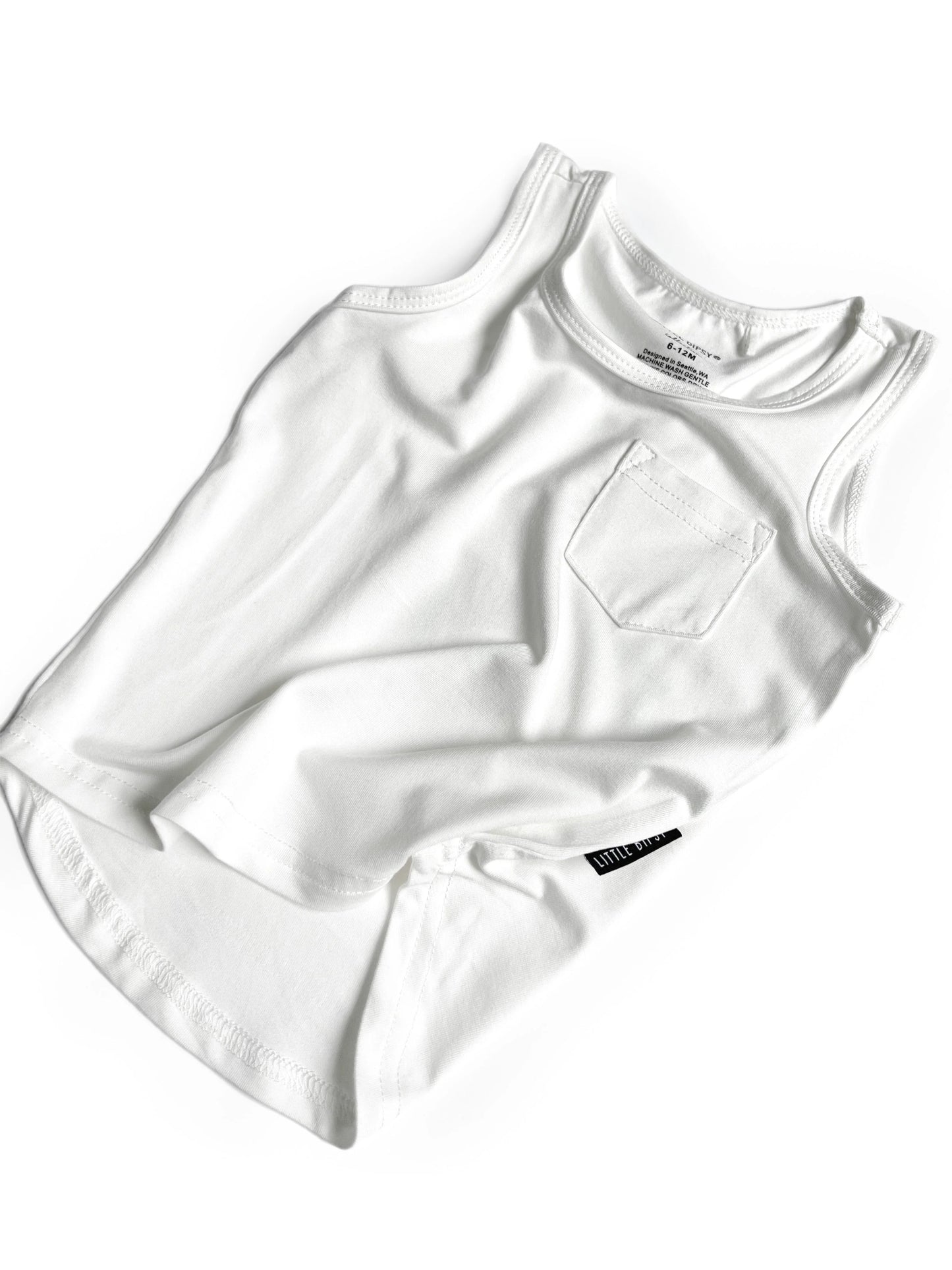Little Bipsy Bamboo Tank - White